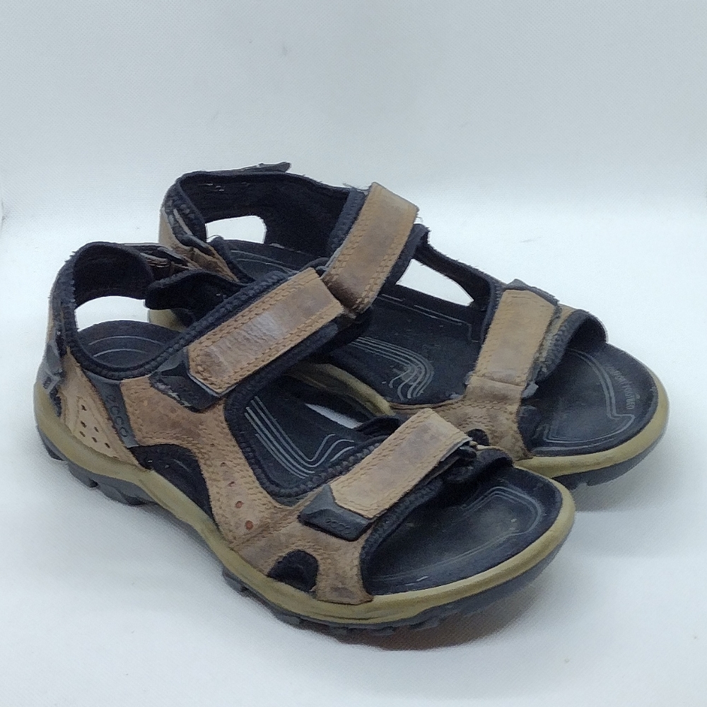 Men’s Ecco Offroad Lite Sandals Men's 7 Brown Leather Comfy Outdoor Camping - Picture 3 of 11